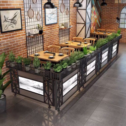 餐厅饭店矮隔断A005