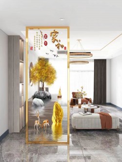 艺术玻璃屏风Y150