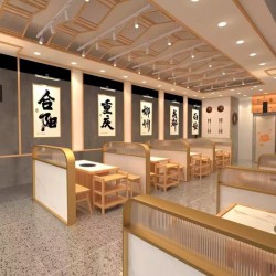 餐厅饭店矮隔断A177