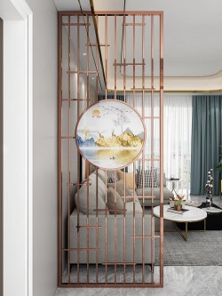 带装饰画屏风Z005