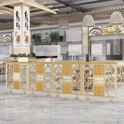 餐厅饭店矮隔断A129
