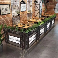 餐厅饭店矮隔断A098