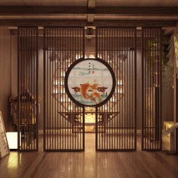 镂空金属屏风L049