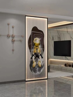 艺术玻璃屏风Y089