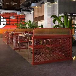 餐厅饭店矮隔断A118