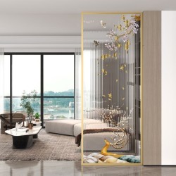 艺术玻璃屏风X059