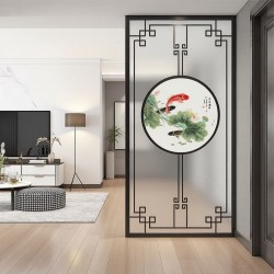 艺术玻璃屏风Y165