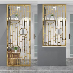 带置物板屏风W013