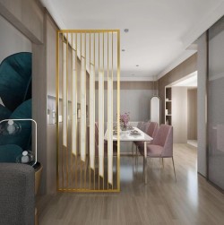 多层实木板隔断S028