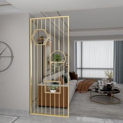 带置物板屏风W008