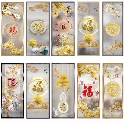 艺术玻璃屏风X007