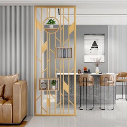 带置物板屏风W038