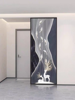 艺术玻璃屏风X035